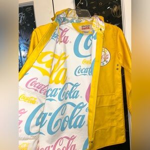 Vintage Coca-Cola Big Girls Raincoat size 7